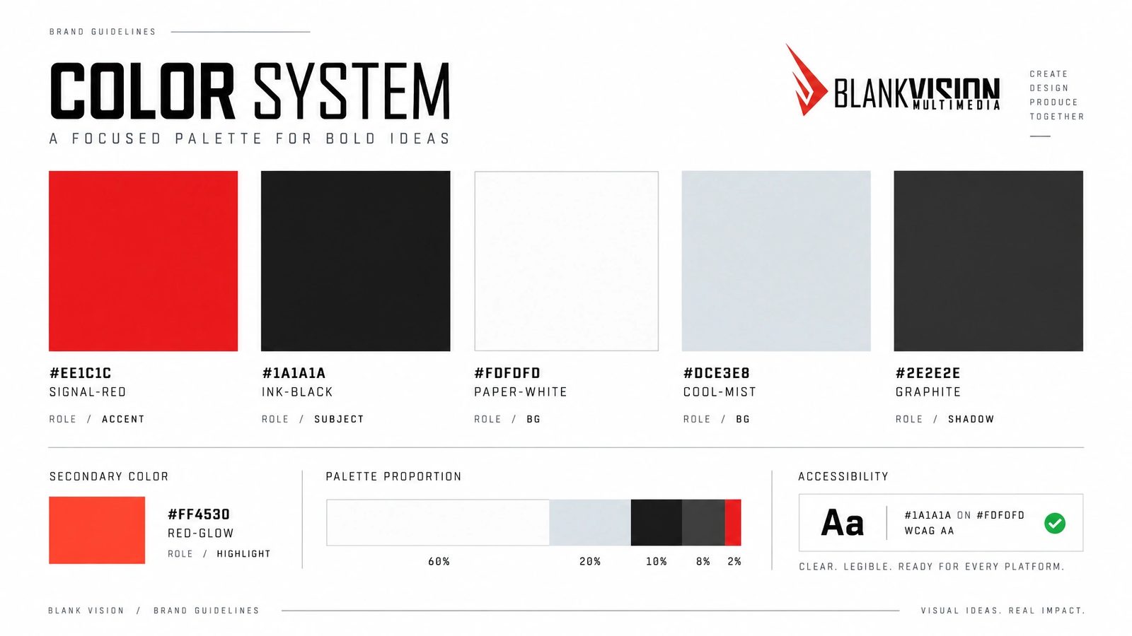 Blank Vision. Colour system