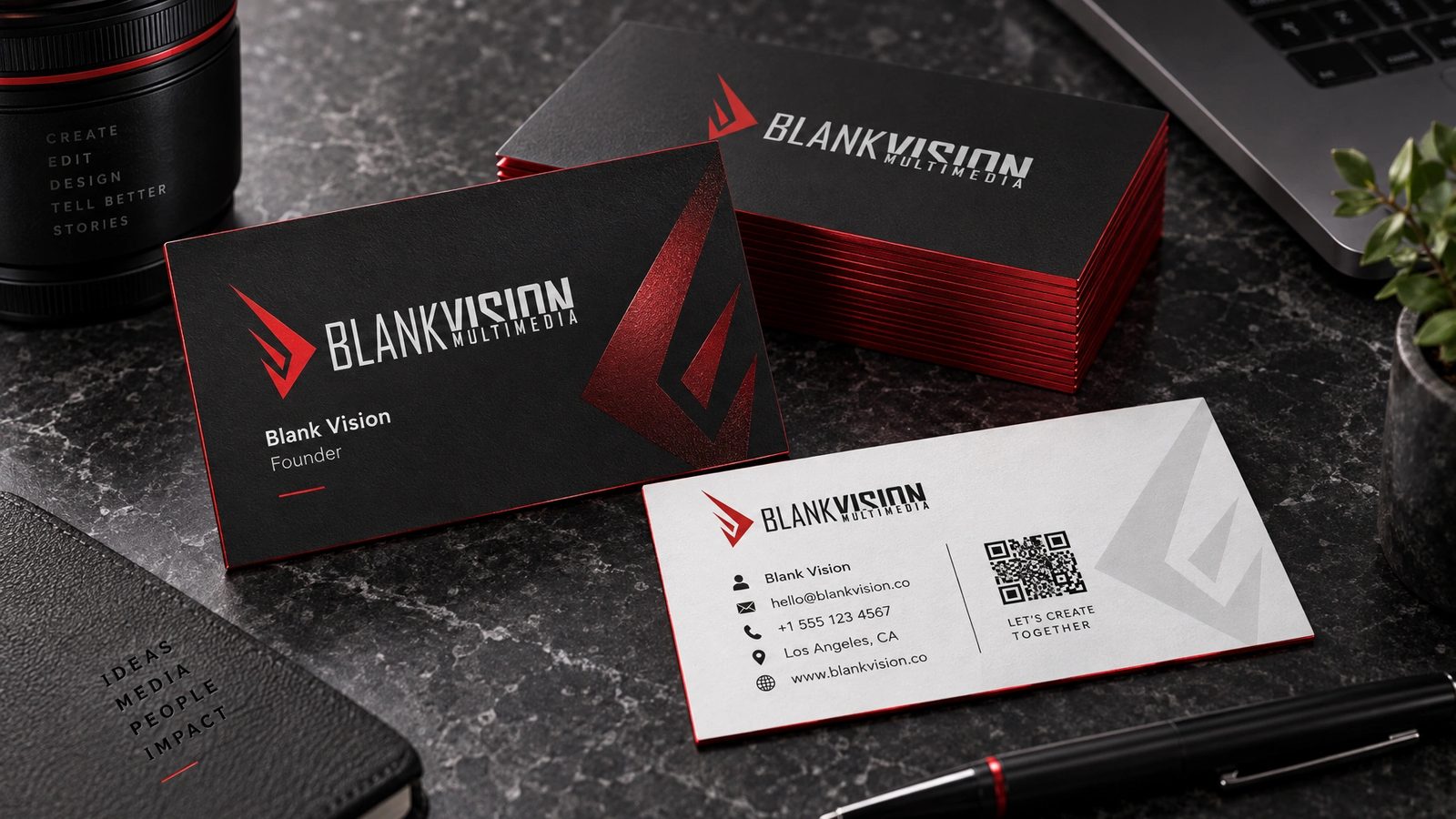 Blank Vision. Business cards