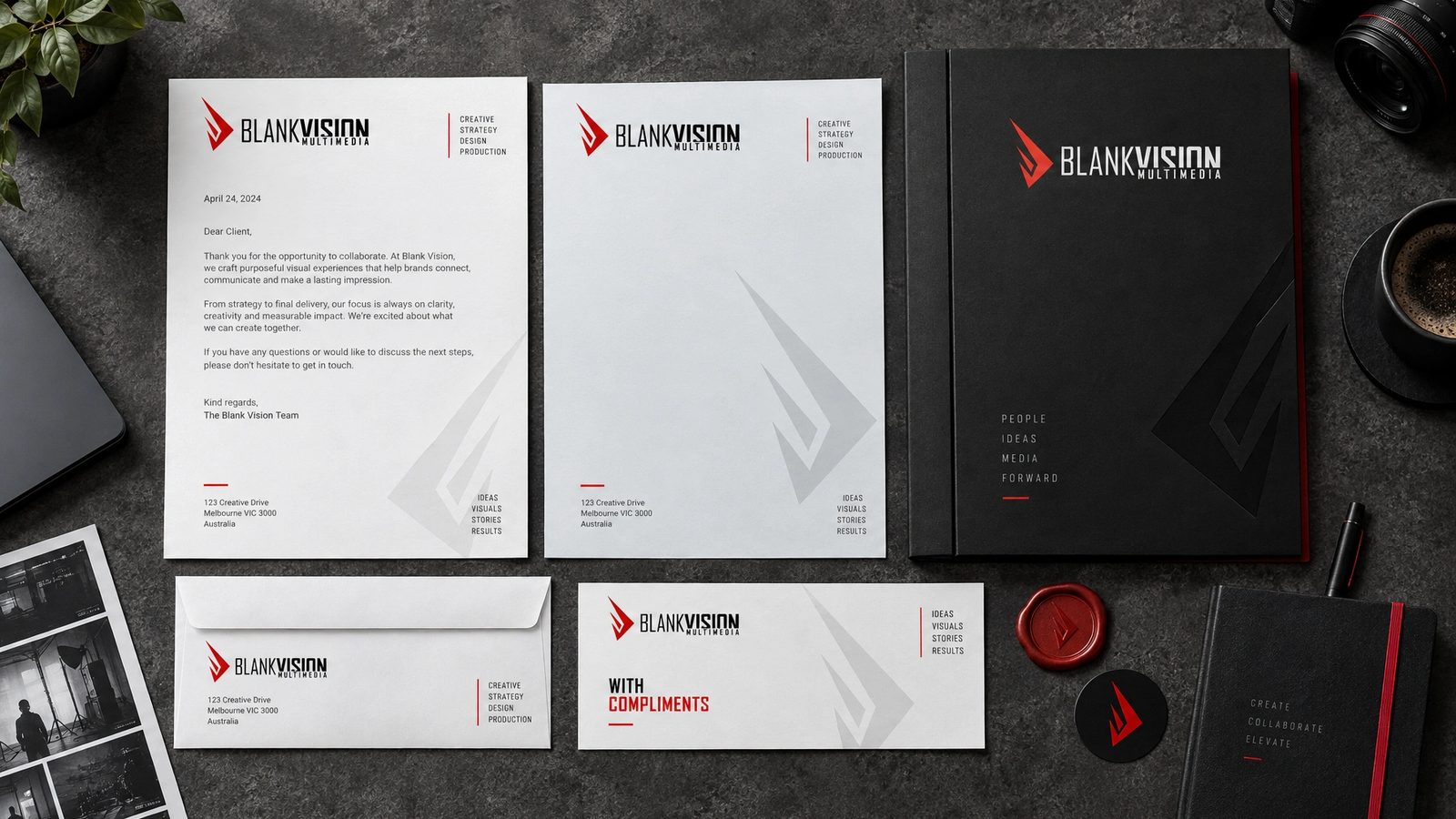 Blank Vision. Stationery