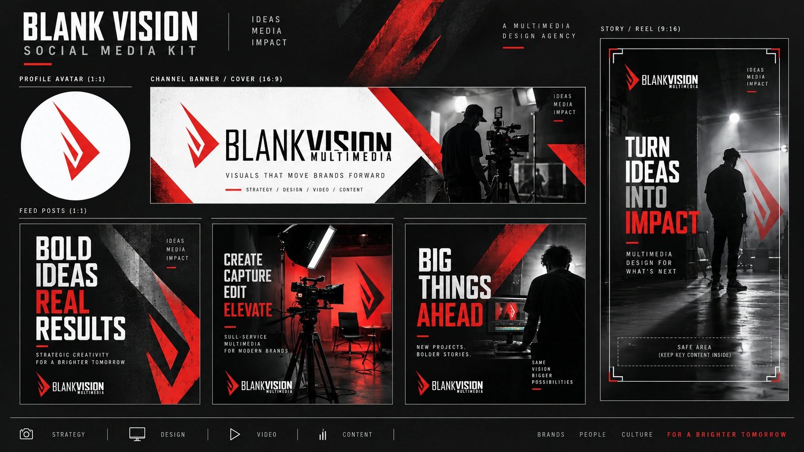 Blank Vision. Social kit