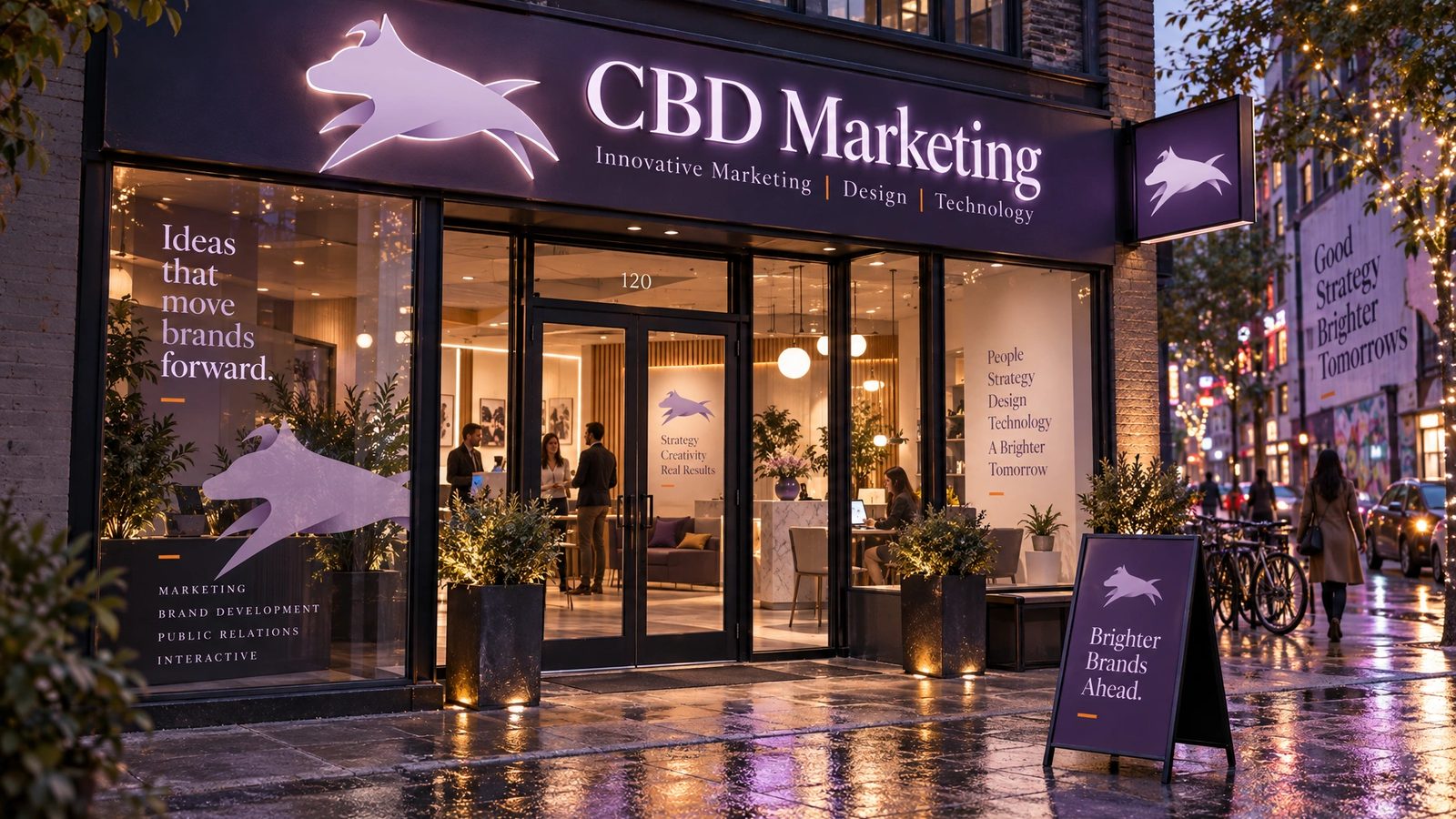 CBD Marketing. Office signage