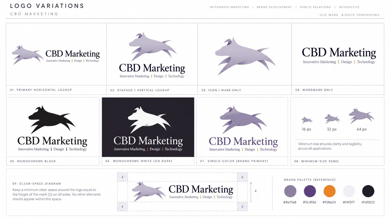 CBD Marketing. Logo variations sheet