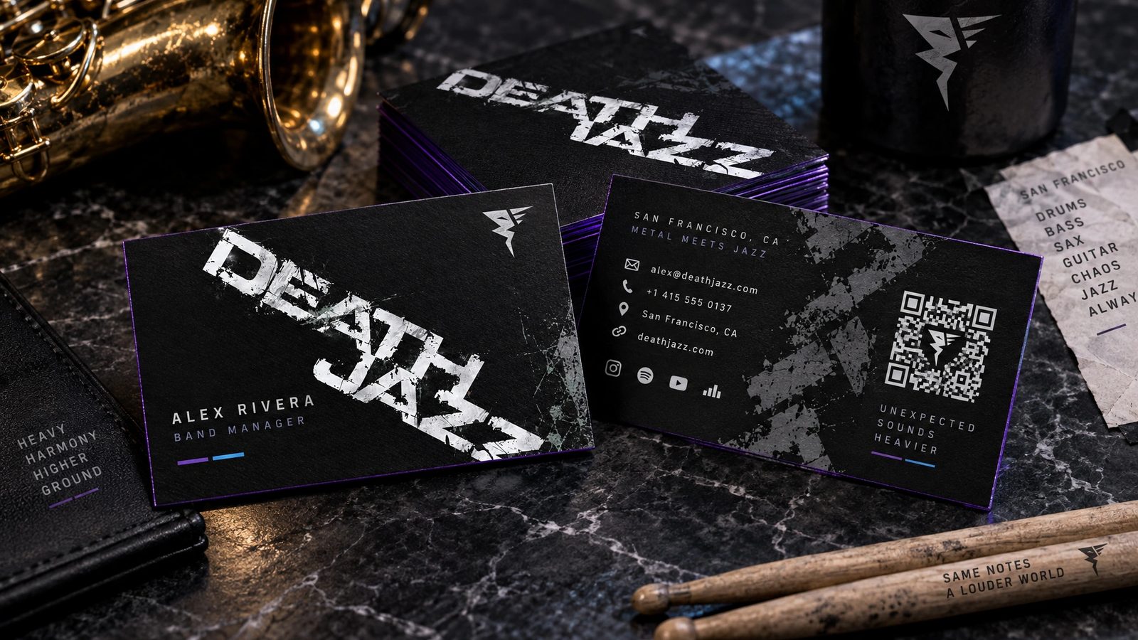 DeathJazz. Business cards