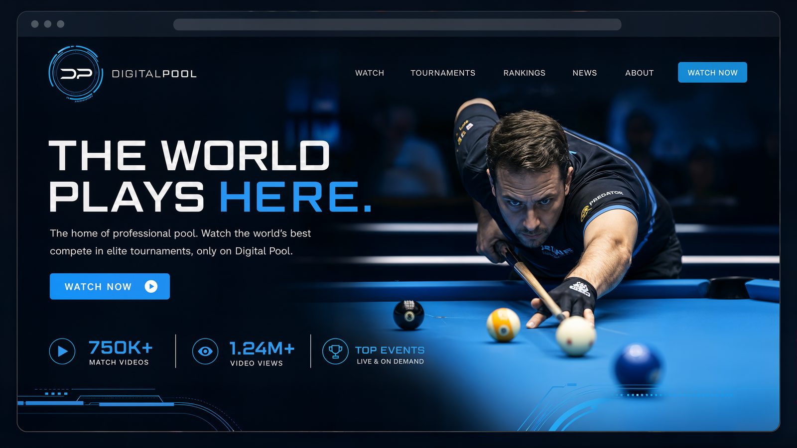 Digital Pool. Website hero