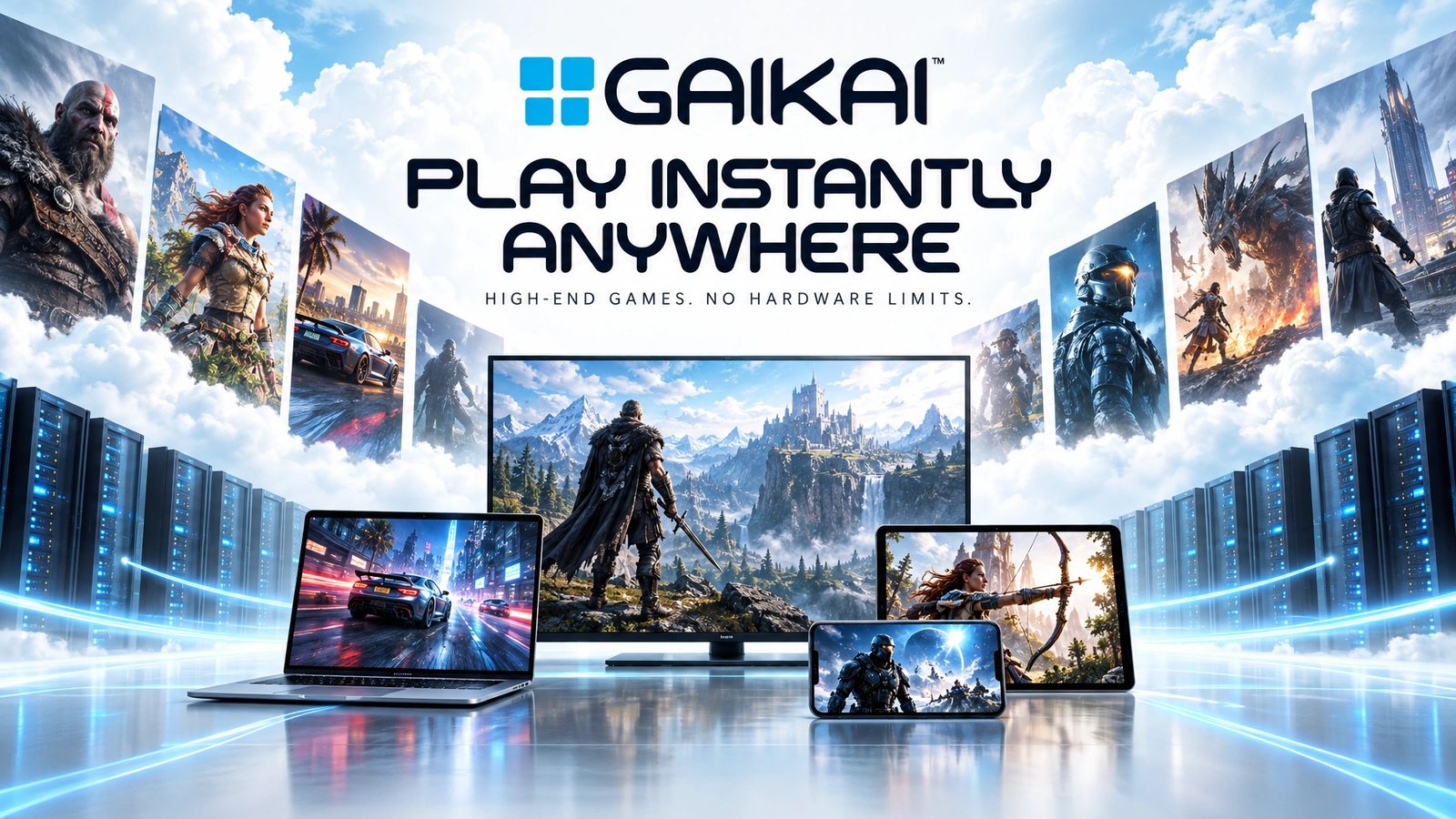 Gaikai. Campaign key visual, Play Instantly Anywhere