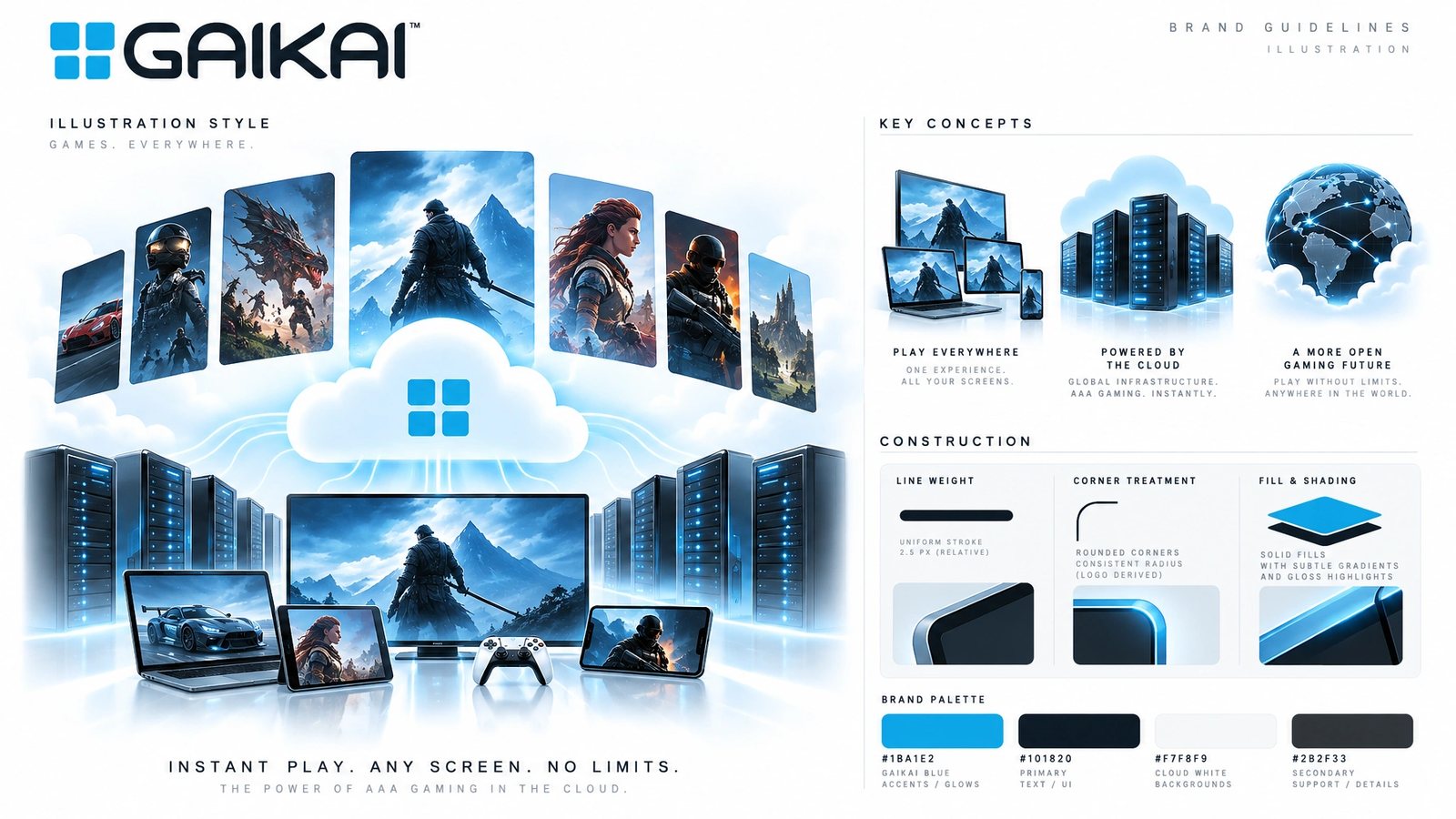 Gaikai. Illustration style
