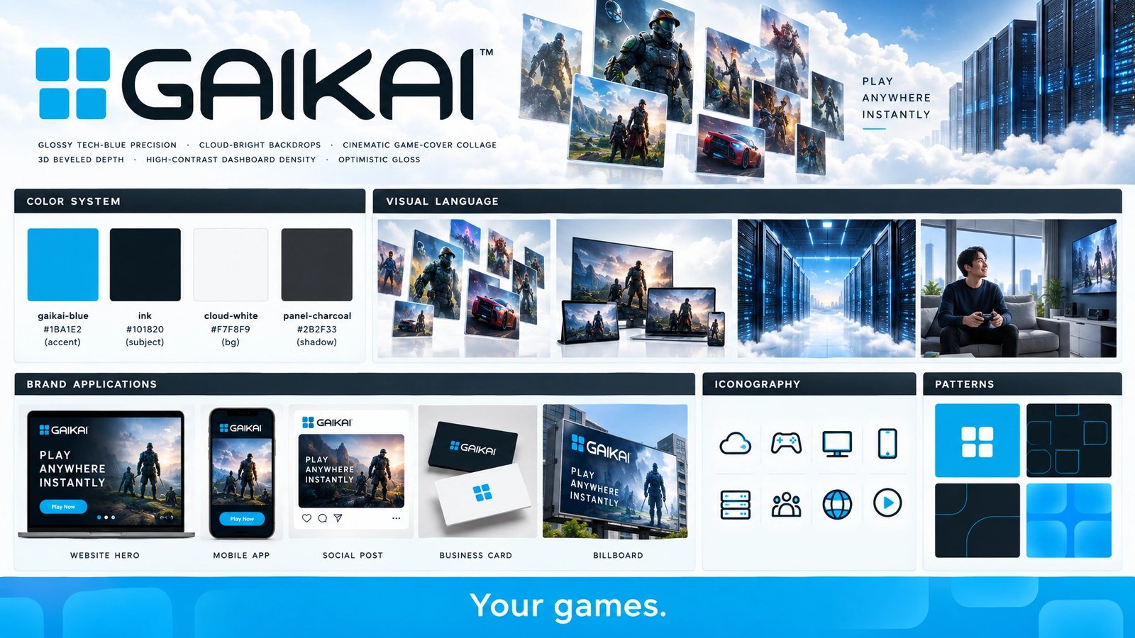 Gaikai. Brand guidelines sheet