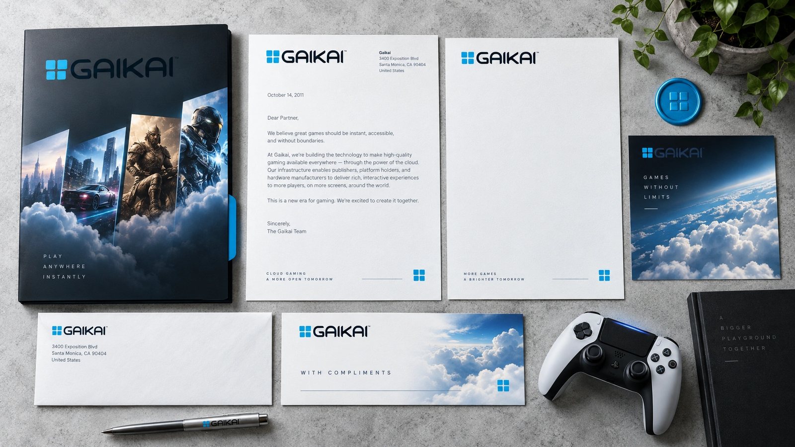 Gaikai. Stationery