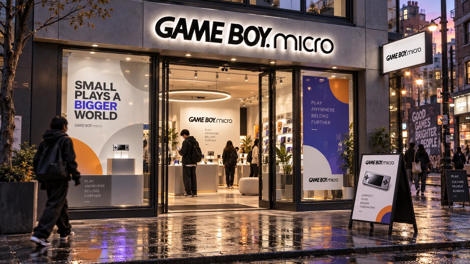 Game Boy Micro. Storefront