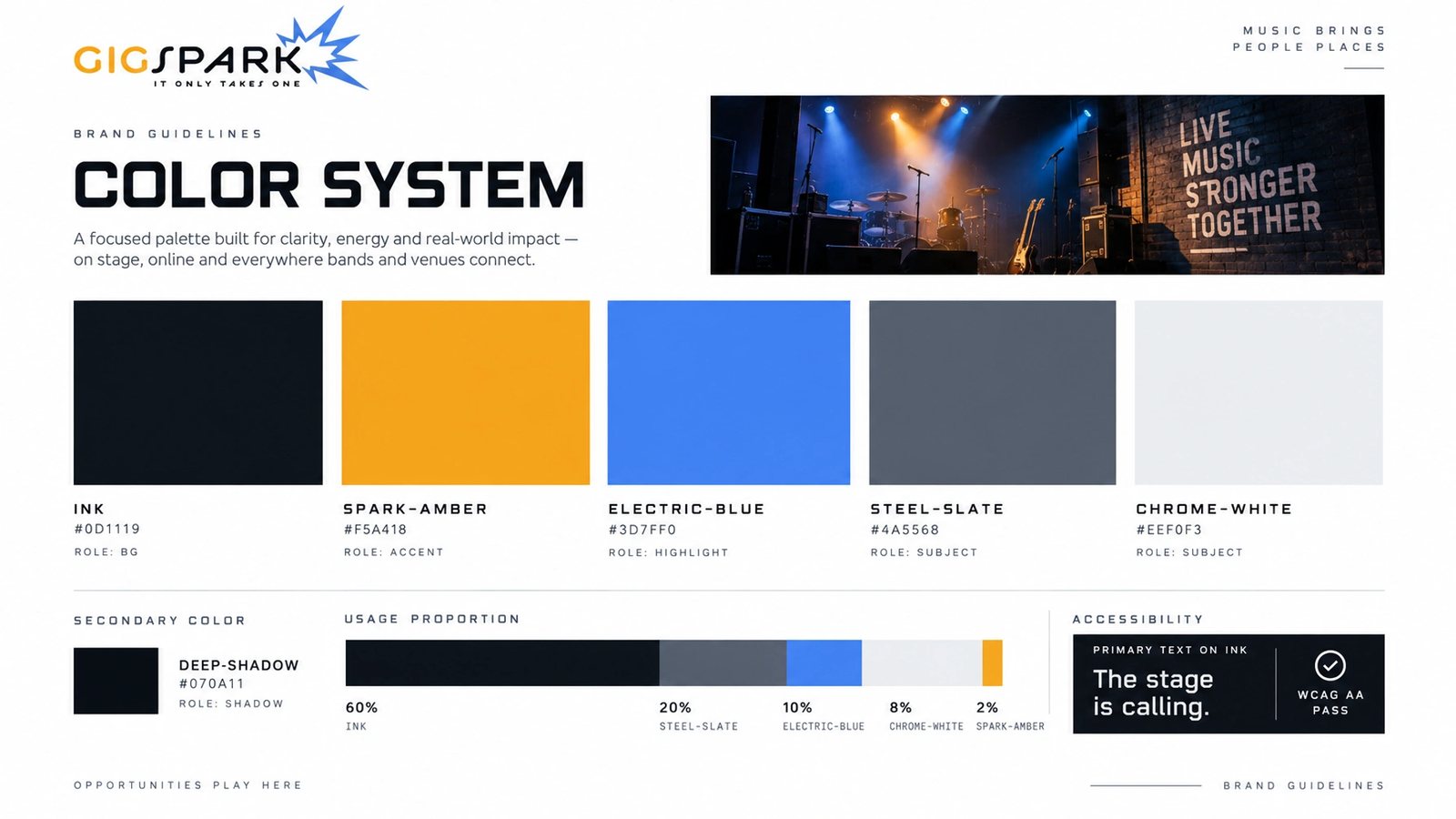 GigSpark. Colour system