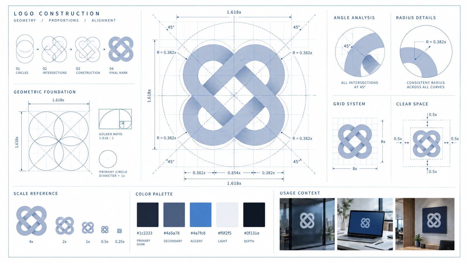 Konneckt. Logo construction grid