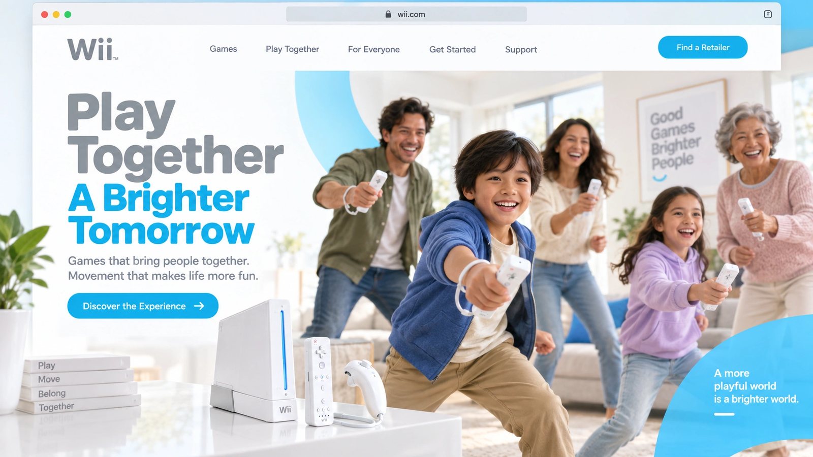 Wii.com. Website hero, Play Together